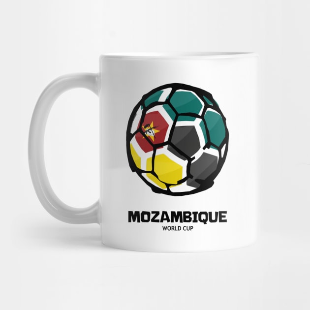 Mozambique Football Country Flag by KewaleeTee